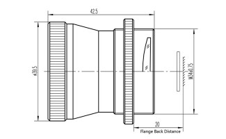 8mm f/0.8 Prime (Fixed Focal Length) Lenses for LWIR Thermal Imaging